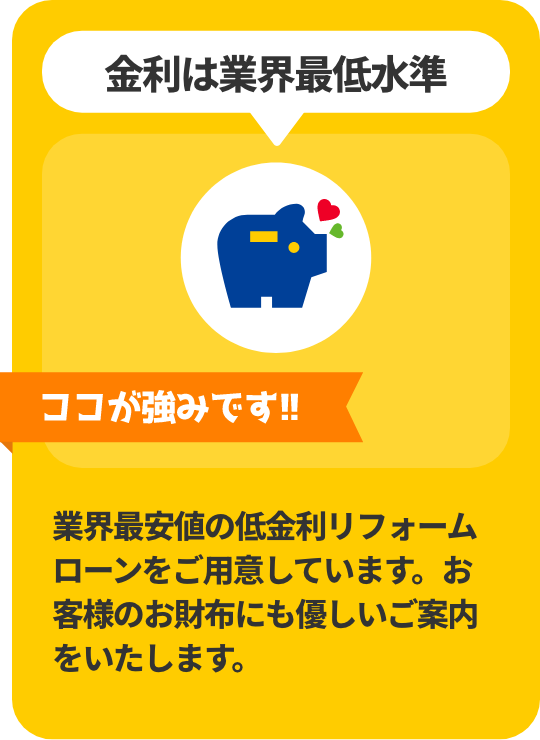 金利は業界最低水準